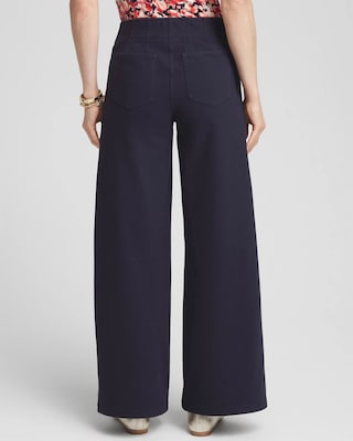 Cotton Stretch Wide Leg Pants click to view larger image.