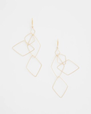 Diamond Shaped Linear Earrings