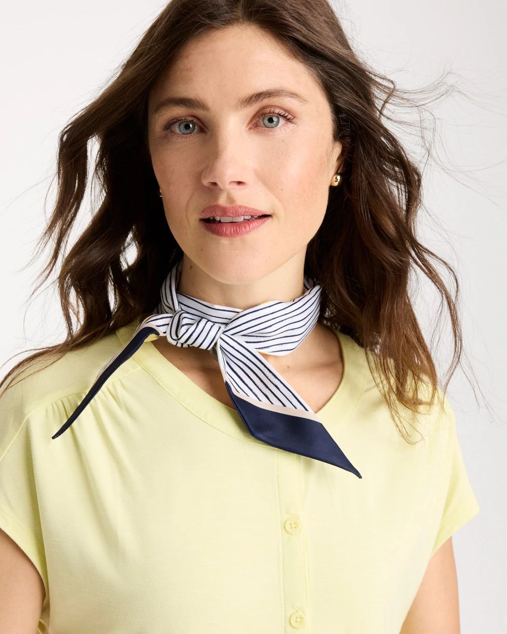 Striped Skinny Scarf click to view larger image.