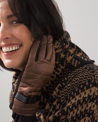 Copper Quilted Buckle Gloves