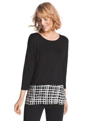 Plaid Color block Top
