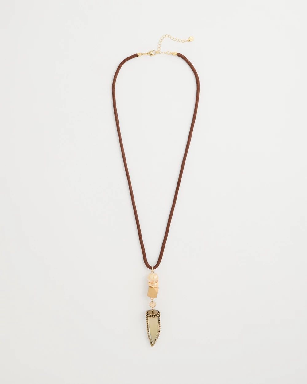 Tooth Pendant Corded Necklace