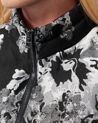 Applique Jacquard Puffer Vest