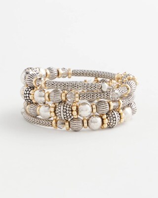 Mixed Metal Coil Bracelet