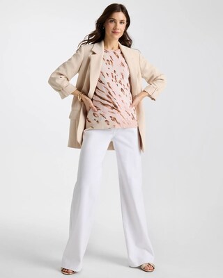 Ella Crewneck Printed Pullover Sweater click to view larger image.