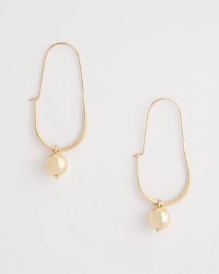 Goldtone Bead Threader Earrings click to view larger image.