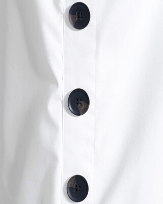No-Iron Oxford Button-Detail Tunic