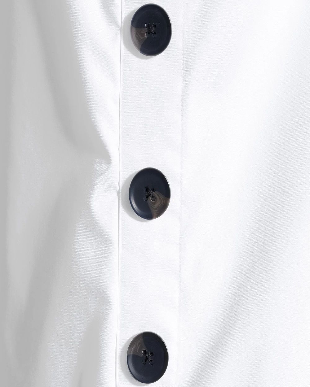 No-Iron Oxford Button-Detail Tunic