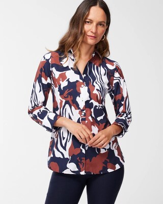 No Iron Stretch Floral Shirt
