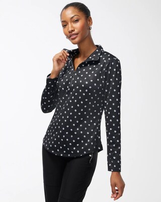 Zenergy UPF Dot Print Long Sleeve Top