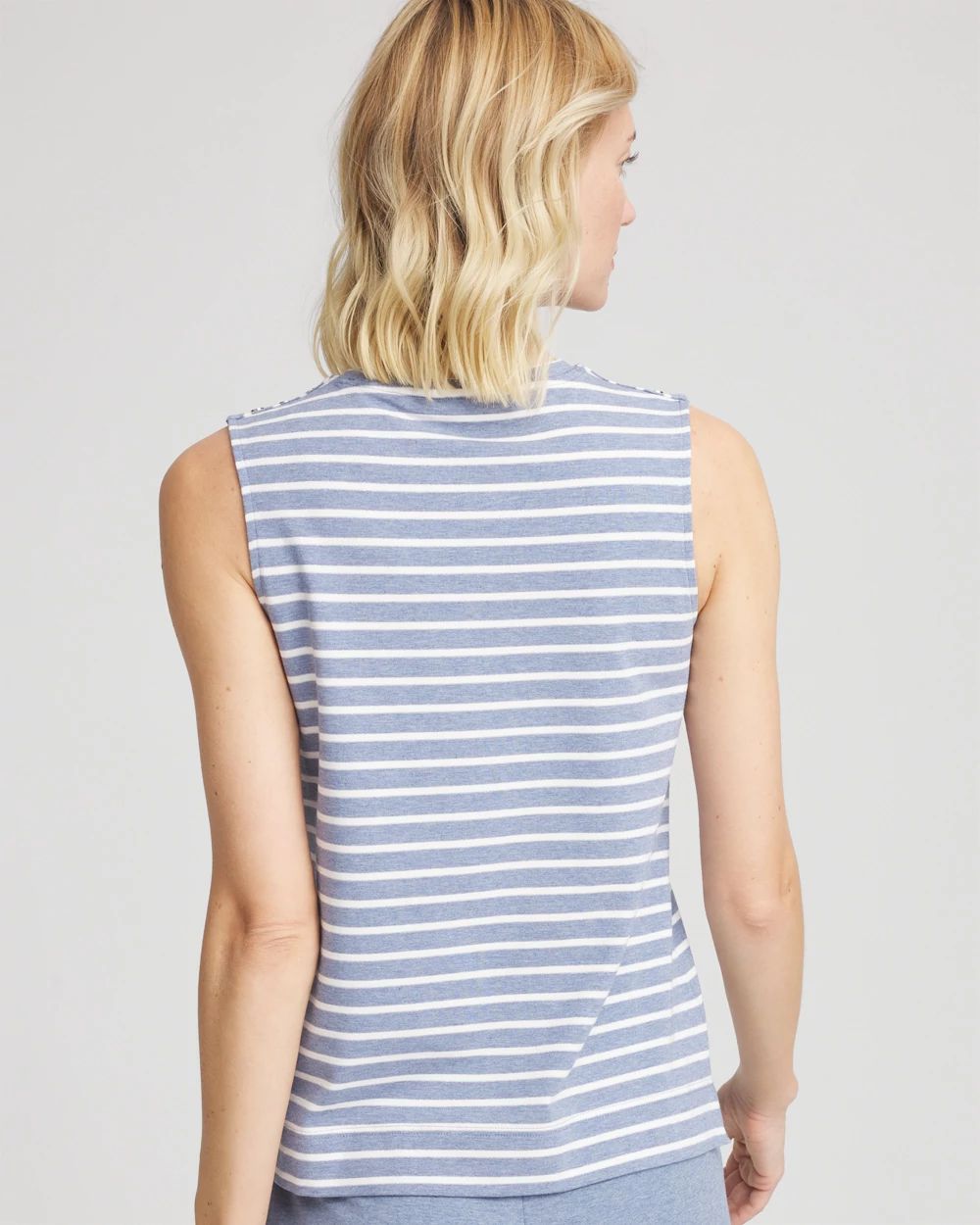 Zenergy® UPF Sleeveless Metallic-Striped Tank
