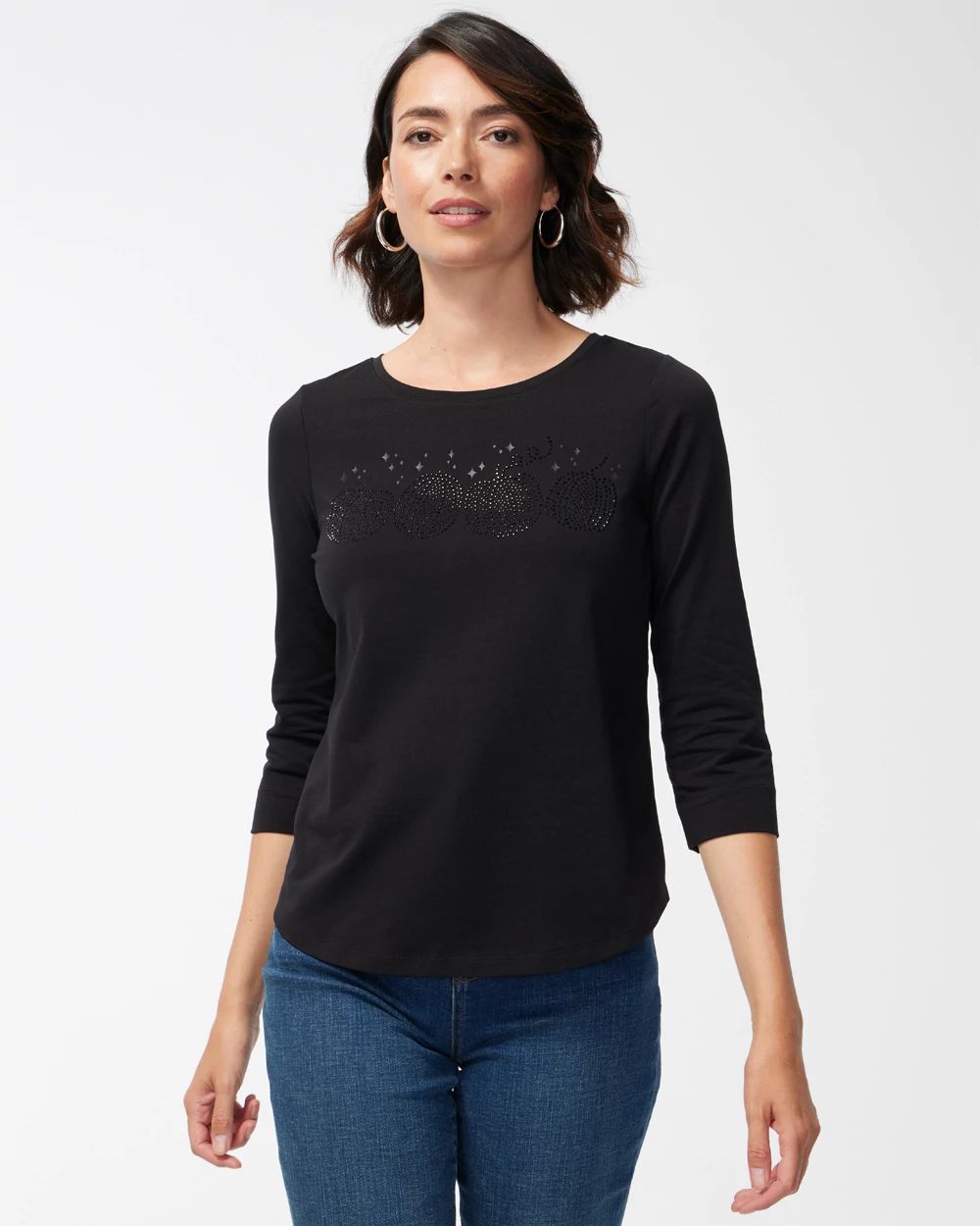 Embellished Pumpkin Tee