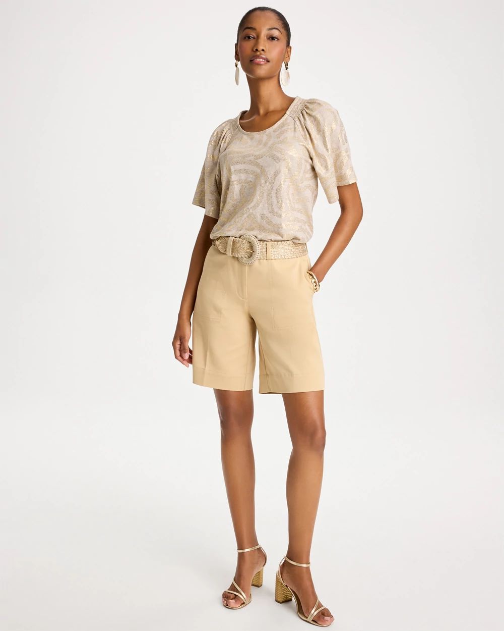 Emme Fly Front Sateen Shorts