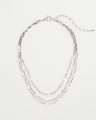 Pearlescent Bead Ball Short Necklace