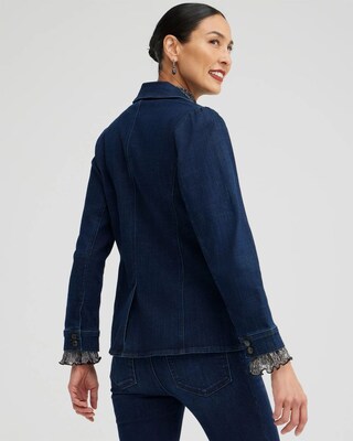 Embellished Denim Blazer