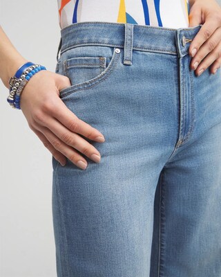 High Rise Wide Leg Jeans click to view larger image.
