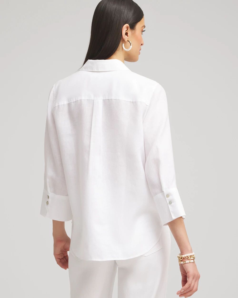 No Iron™ Linen 3/4 Sleeve Shirt