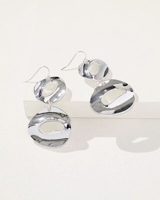 Silver Tone Drop Earrings