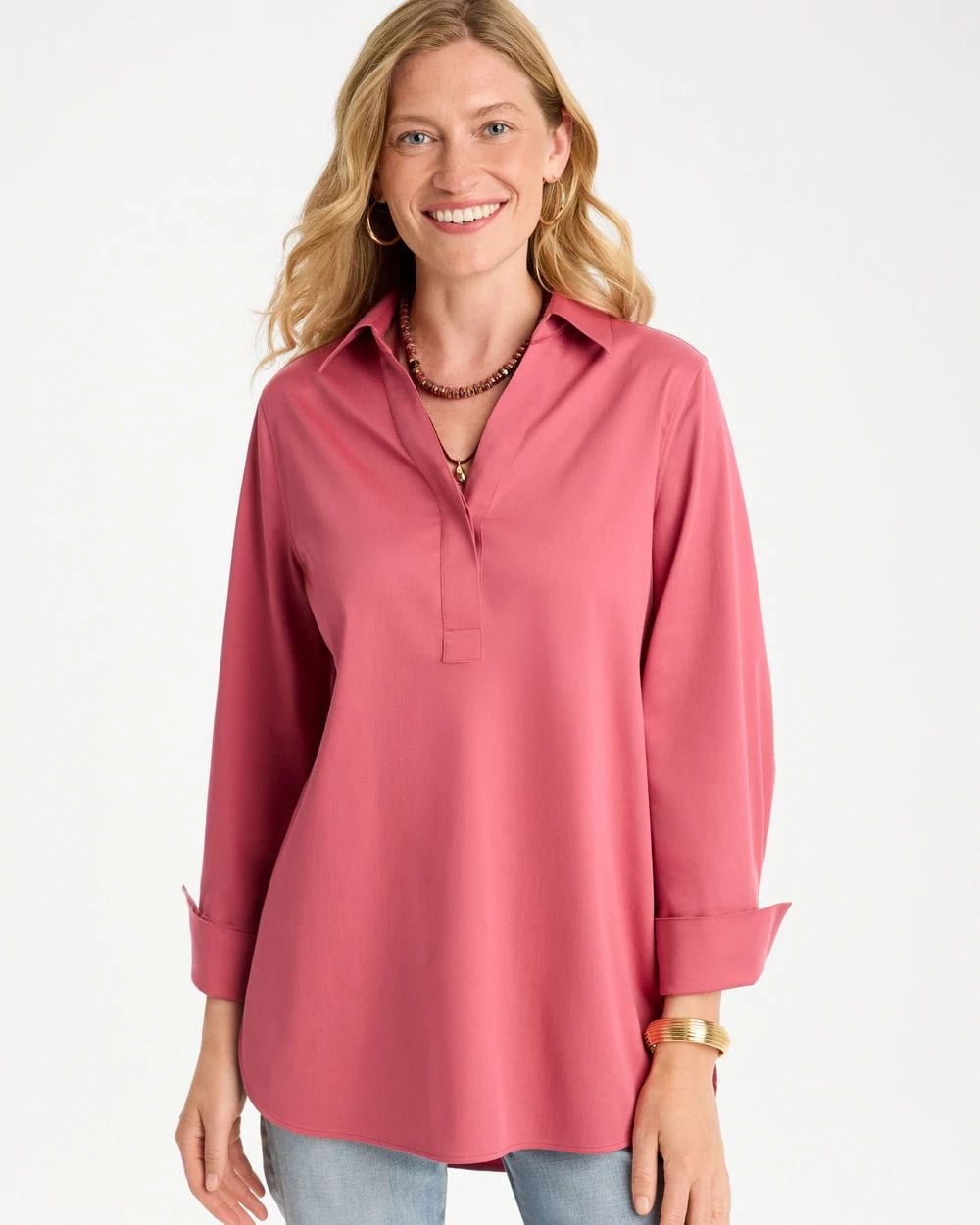 No Iron™ Stretch Long-Sleeve Tunic
