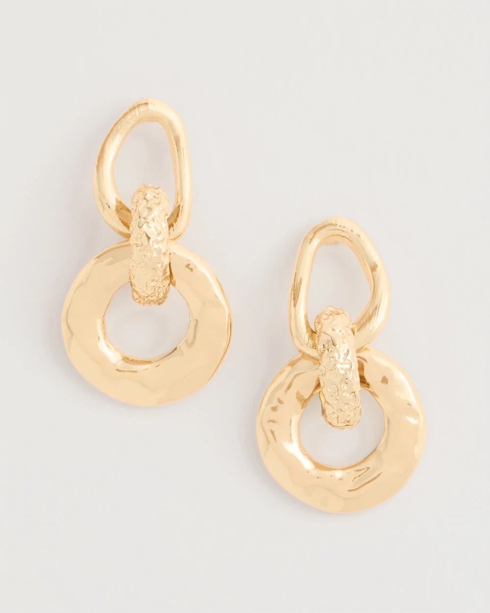 Golden Link Drop Earrings