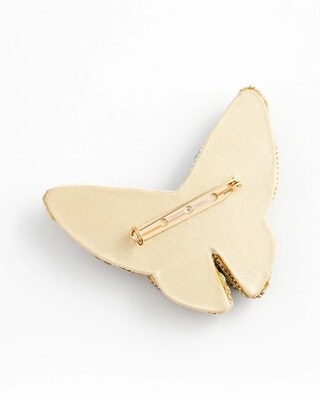 Gold and Blue Butterfly Brooch click to view larger image.