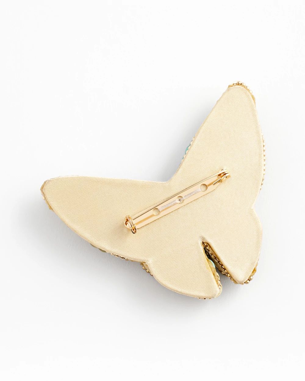 Gold and Blue Butterfly Brooch click to view larger image.