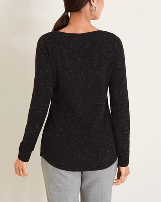 Cashmere-Blend Yarn-Detail Bateau-Neck Sweater