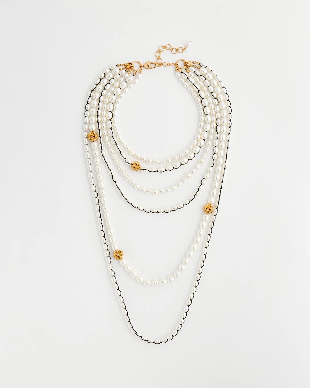 Multi-Strand Faux Pearl Necklace