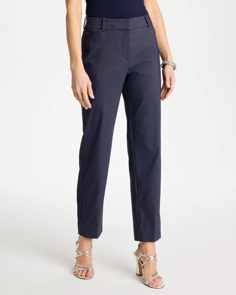 Emme Fly Front Straight Ankle Pants