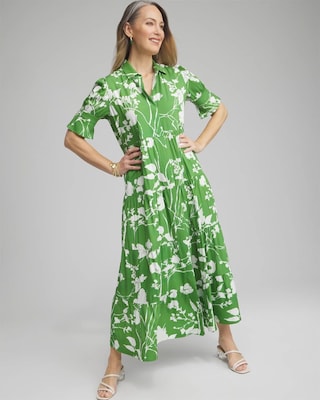 Petite Silk Blend Flare Sleeve Dress