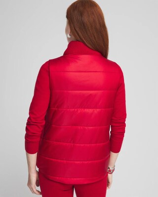 Zenergy® Luxe Ribbed-Knit Puffer Vest click to view larger image.