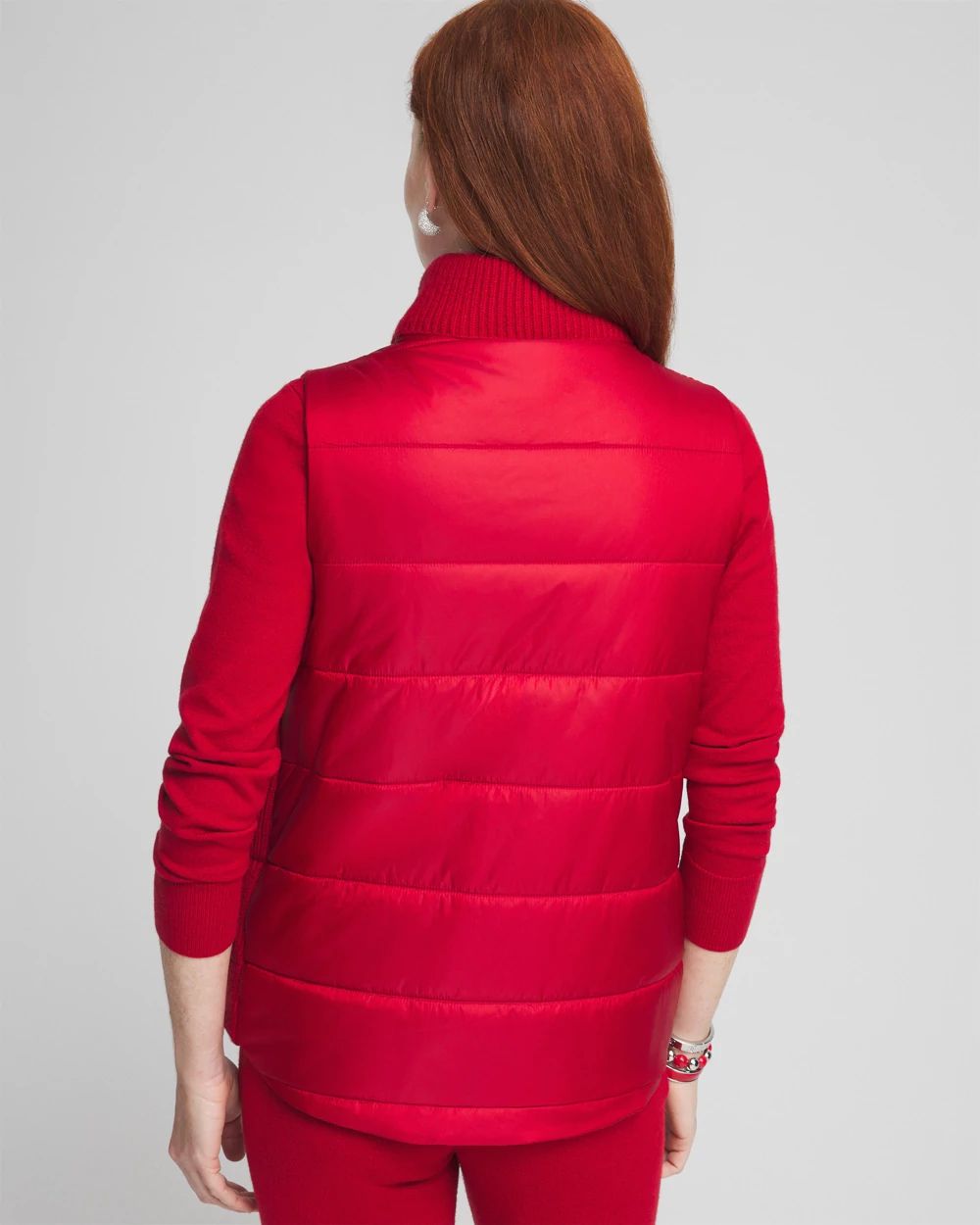 Zenergy® Luxe Ribbed-Knit Puffer Vest