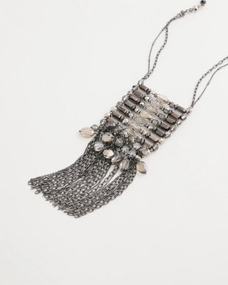Long Beaded Pendant Necklace click to view larger image.