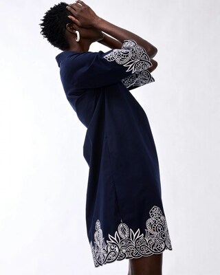 Eyelet Hem Raglan Dress