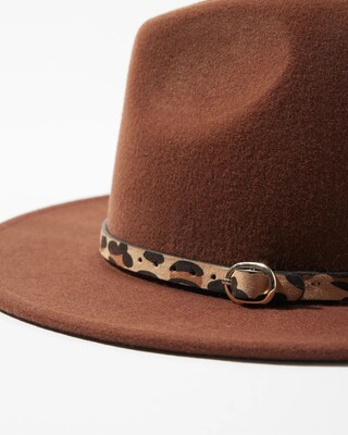 Animal Print Detail Wool Hat