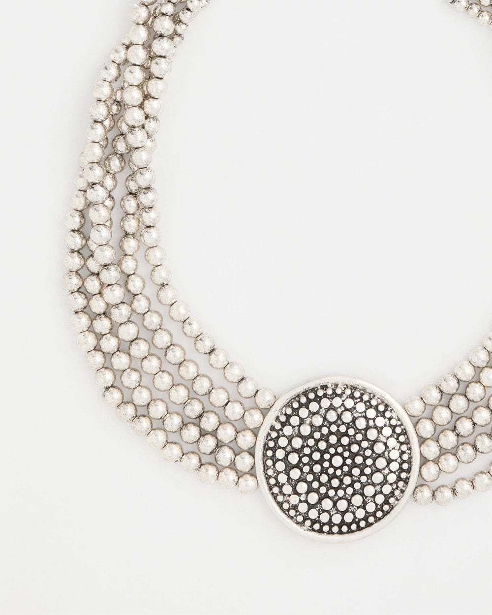 Chico’s Originals Textured Pendant Bib Necklace