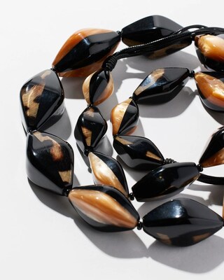 Animal Print Single Strand Necklace