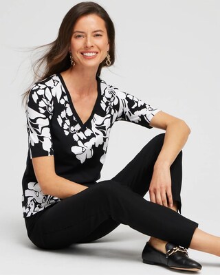Floral Perfect Elbow Sleeve Tee
