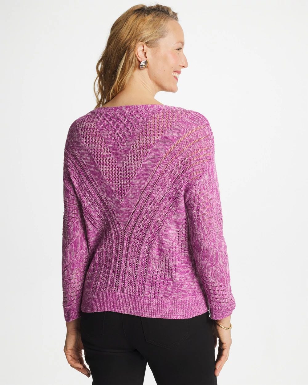 Relaxed Dolman Pullover Sweater click to view larger image.