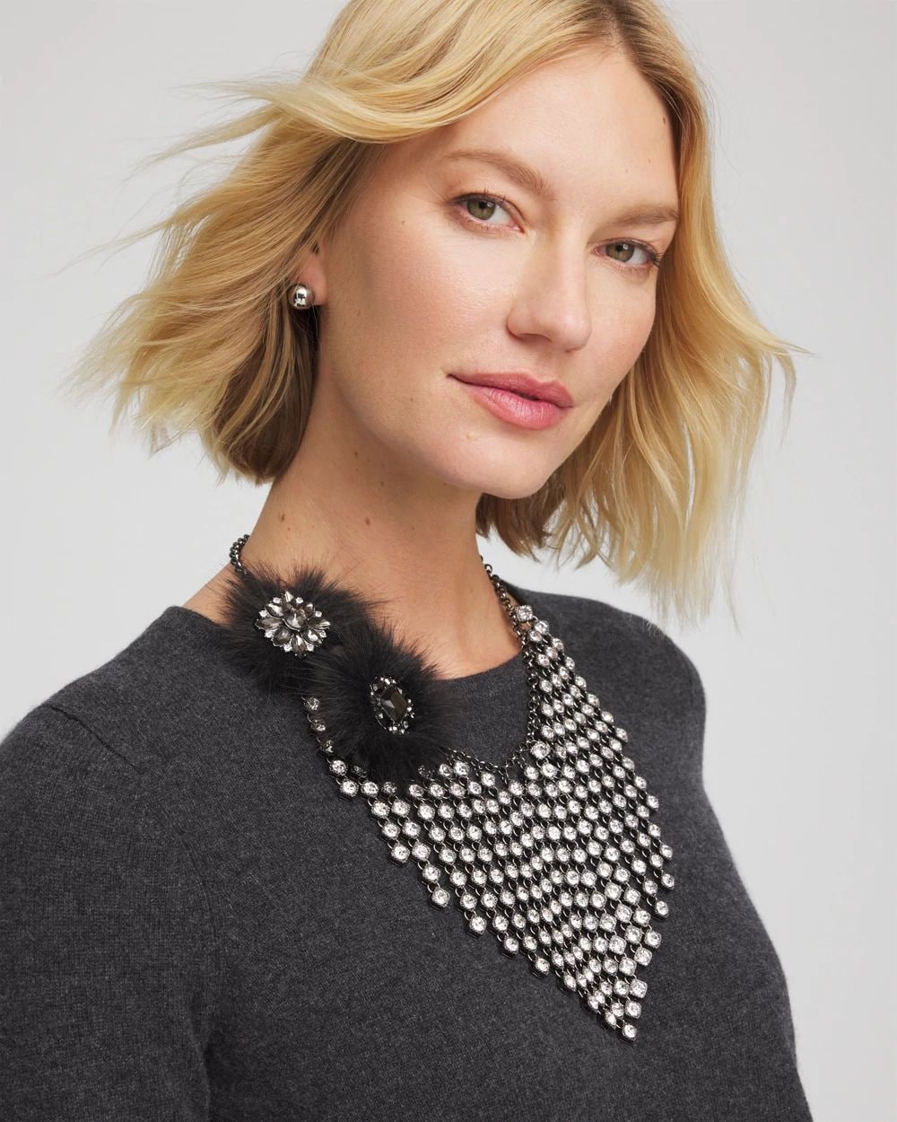 Chico’s Originals Convertible Crystal Statement Necklace click to view larger image.