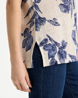 Floral Linen Dolman Tee click to view larger image.