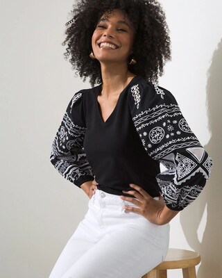 Embellished Long Sleeve Tee