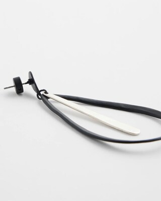 Black Matte Teardrop Earrings