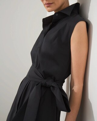 Black Label Poplin Shirt Dress
