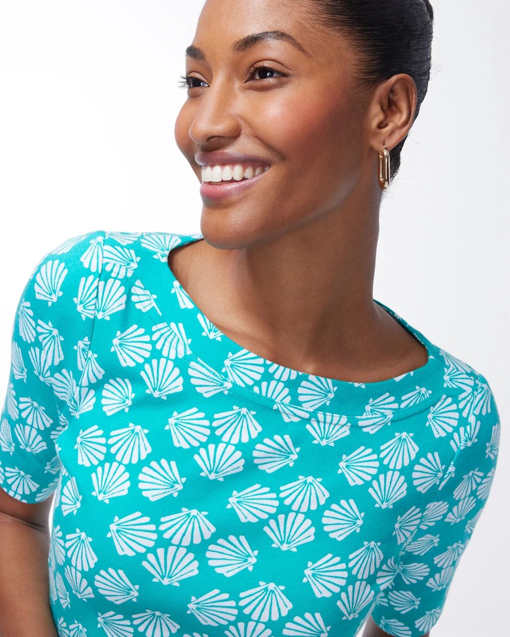 Pima Shell Print Everyday Tee