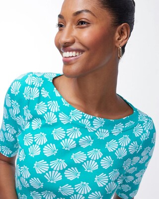 Pima Shell Print Everyday Tee