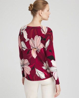 Blooms Long Sleeve Pullover Sweater click to view larger image.