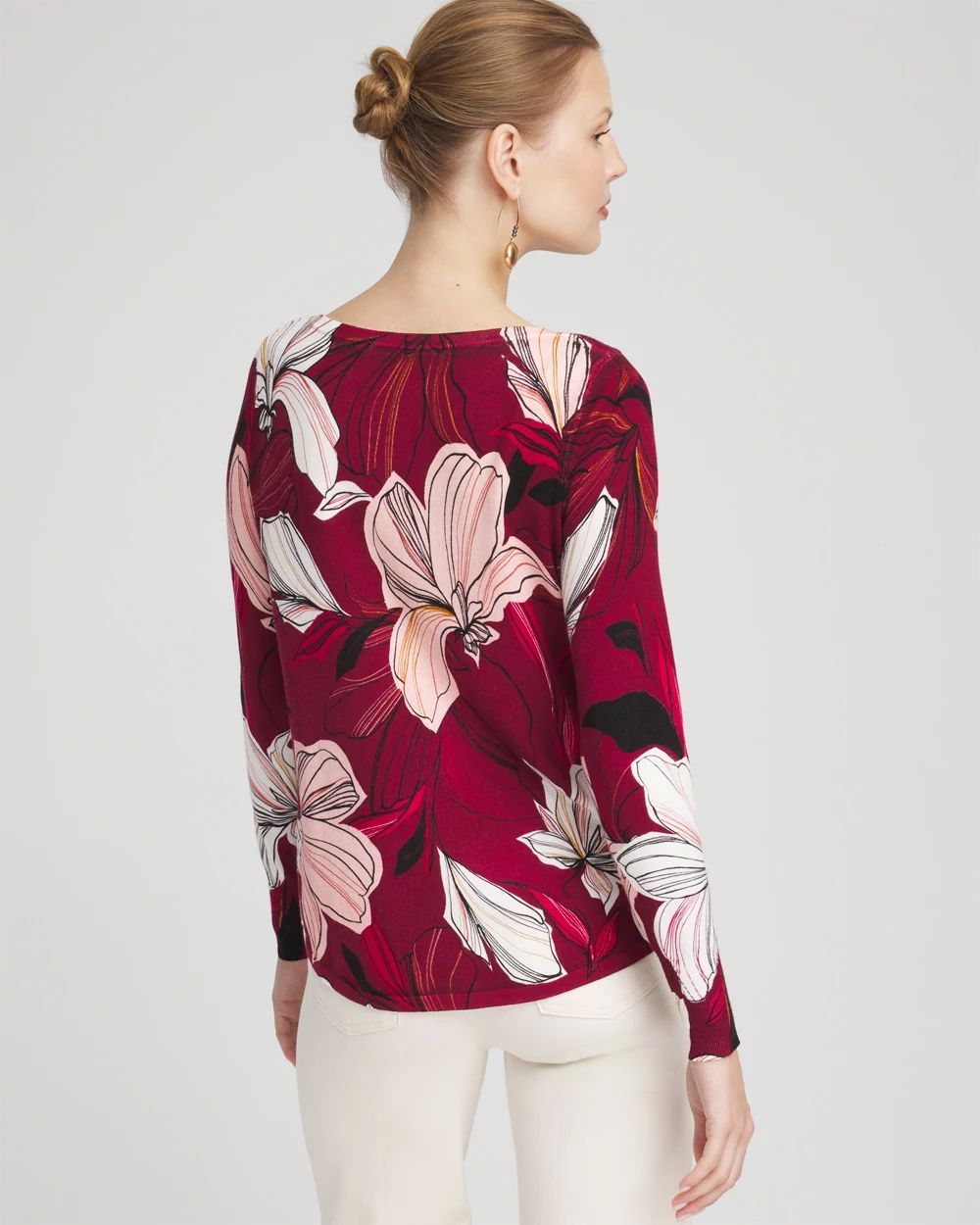 Blooms Long Sleeve Pullover Sweater