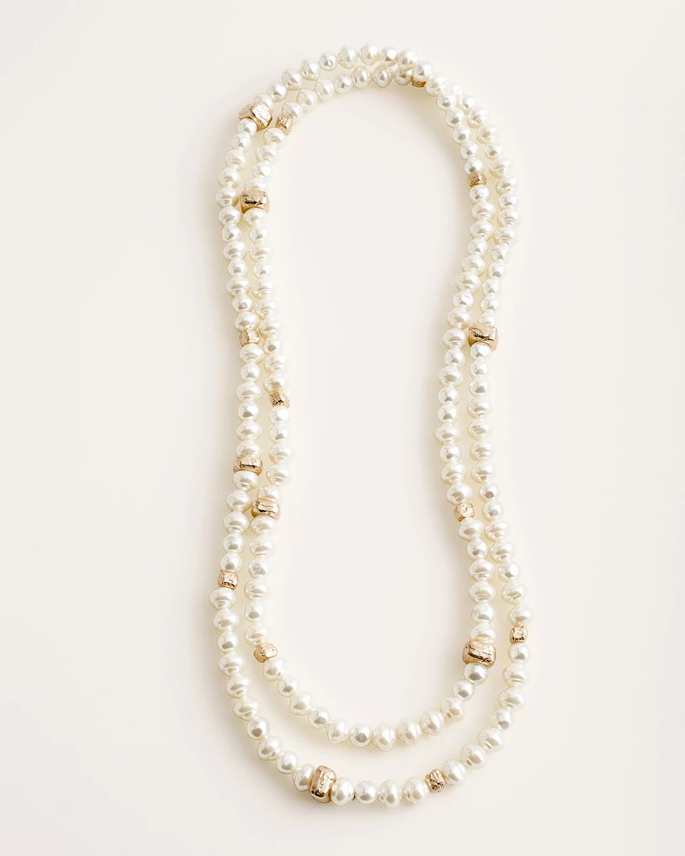 Classic Faux-Pearl Single-Strand Necklace
