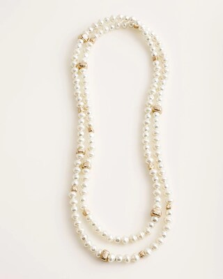 Classic Faux-Pearl Single-Strand Necklace